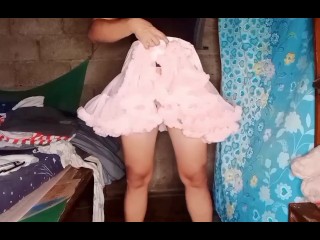 Lifted Up My Petticoat While Im Peeing My Panties