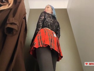 Try On Haul transparent clothes at the mall. See thru clothes. Look at me in the fitting room and je