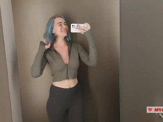 Try On Haul transparent clothes at the mall. See thru clothes. Look at me in the fitting room I love