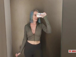Try On Haul transparent clothes at the mall. See thru clothes. Look at me in the fitting room I love