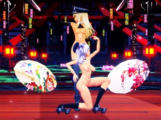 【4K / MMD R18】 Kantai Bismark and Kashima