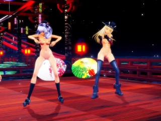 【4K / MMD R18】 Kantai Bismark and Kashima