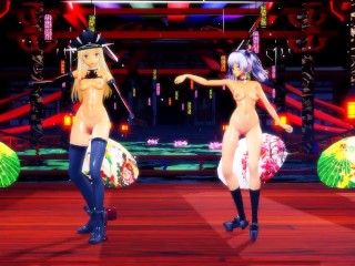 【4K / MMD R18】 Kantai Bismark and Kashima