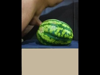 First time having sex with watermelon, I really wanted to try it. It was pleasant