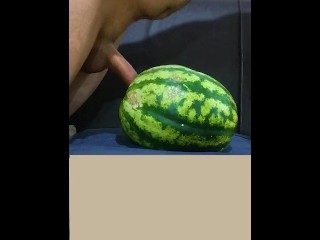 First time having sex with watermelon, I really wanted to try it. It was pleasant