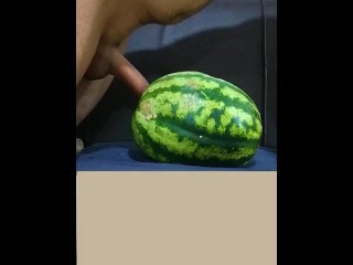 First time having sex with watermelon, I really wanted to try it. It was pleasant