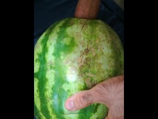 First time having sex with watermelon, I really wanted to try it. It was pleasant