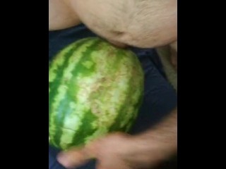 First time having sex with watermelon, I really wanted to try it. It was pleasant