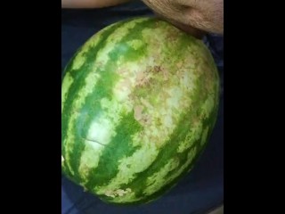 First time having sex with watermelon, I really wanted to try it. It was pleasant