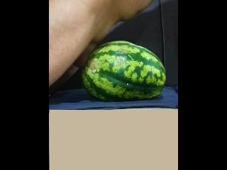 First time having sex with watermelon, I really wanted to try it. It was pleasant