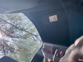 Public Dick Flash! A Naive Teen Caught Me Jerking Off in the Car on a Hiking Trail and Helped Me Out