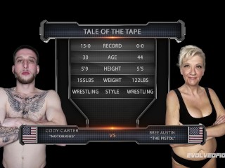 Bree Austin vs Cody Carter - Cody Battles Older Woman, Fucks Her Right on the Mat