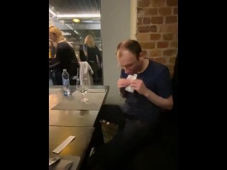 Sissy faggot eating cat food at restaurant with Mistress. Full video on my Onlyfans ( link in bio)