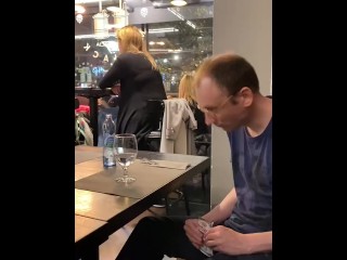 Sissy faggot eating cat food at restaurant with Mistress. Full video on my Onlyfans ( link in bio)