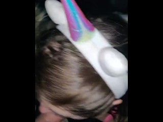 Unicorn Slut Public blowjob in a doorway - some of our sessions on the way back after a night out