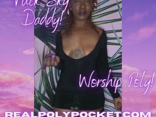 Fuck Sky Daddy Worship Poly Ebony Femdom Findom Goddess TRAILER