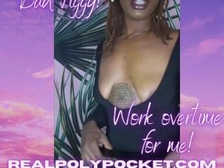 Bad Piggy Work Overtime For Me Ebony Findom Poly Pocket TRAILER