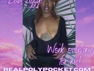 Bad Piggy Work Overtime For Me Ebony Findom Poly Pocket TRAILER