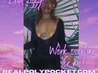 Bad Piggy Work Overtime For Me Ebony Findom Poly Pocket TRAILER