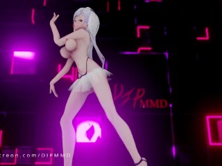 Busty Haku Love Me Like MMD Blender Render 1766