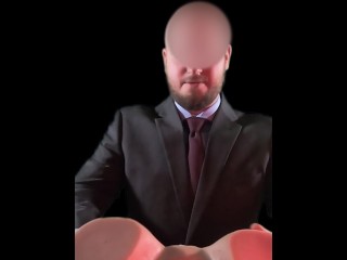 Vertical Video: Female POV Caught Masturbating by Man in suit: FPOV Sexual fantasy
