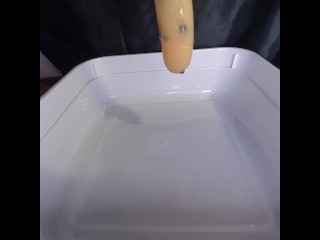 Mango Boba Tea Slime (feet squishing ASMR)