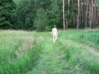 Just a little naked walk among meadows and forest