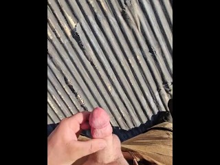 Cumming on the roof