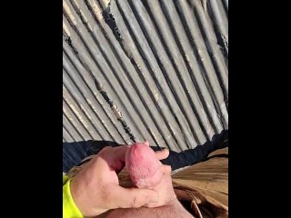 Cumming on the roof