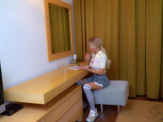 Schoolgirl Sonya dreams of a Big Cock 4K UHD