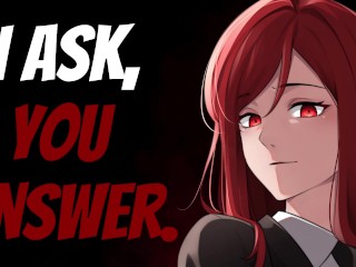 I ask, you answer. Hard Fdom Interrogation ASMR roleplay Prisoner and Commander