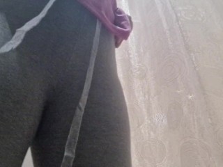 Big natural pussy hairy stepmom shows you her ass in public store