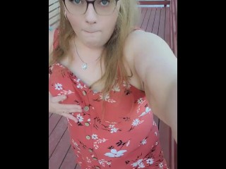 Sexy chubby bbw flashes small boobs big nipples and fat pussy thick thighs big ass in public outdoor