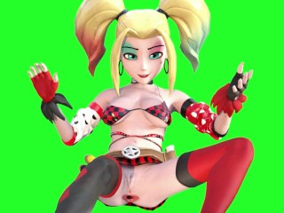 3D Cartoon anal prolapse gape Harley Quinn DC Gwen big tits Tennyson solo Gwen aheago tight pussy