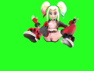 3D Cartoon anal prolapse gape Harley Quinn DC Gwen big tits Tennyson solo Gwen aheago tight pussy