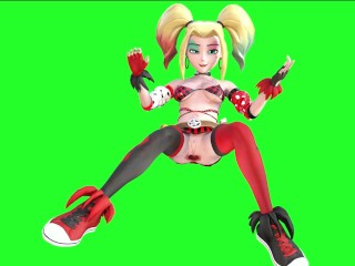 3D Cartoon anal prolapse gape Harley Quinn DC Gwen big tits Tennyson solo Gwen aheago tight pussy