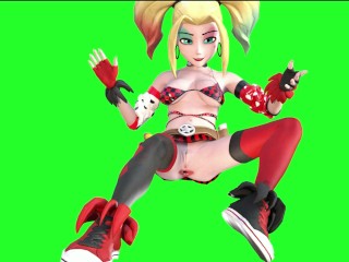 3D Cartoon anal prolapse gape Harley Quinn DC Gwen big tits Tennyson solo Gwen aheago tight pussy