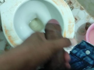 Masturbation in toilet home friend