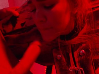 The whore submissively accepts her humiliation