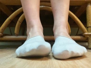Toe Curling and Wiggling in Ped Socks clip Frieda Ann