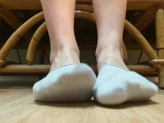 Toe Curling and Wiggling in Ped Socks clip Frieda Ann