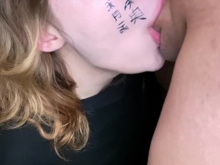 Anime-Schoolgirl Completely Swallows A Dick In Her Throat And Chokes On It Until I Cum In Her