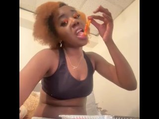 ASMR X Mukbang Eating Show ~ French Fries Fetish : Pretty Girl Alliyah Alecia Eats …