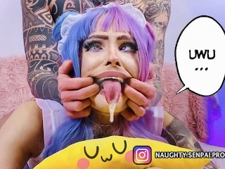 Let's DESTROY this E-GIRL SLUT !!! Rough Sex & Sloppy Blowjob - Real Hentai PMV - Ahegao Cosplay UwU