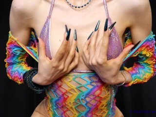 Small tits and long nails to mesmerize your mind PREVIEW bikini femdom pov long nails small tits hot