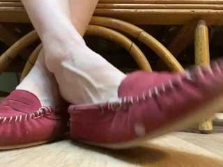 Watch my soft soles in moccasins while my family doesn’t pay attention