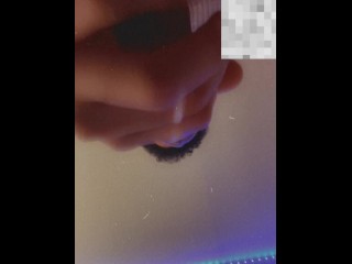 Scrumptious Sweet Cumshot Drips from petite pocketpussy (Casting) DaBearSmoke