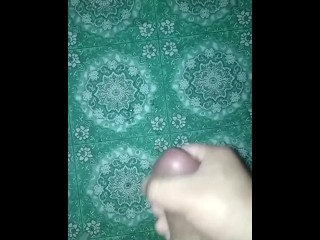 Asian boy jerk off uncircumcised penis horny and cum in his room