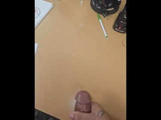 Cumming all over my work desk