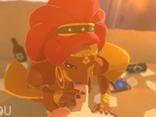 Urbosa sucks and rides Link - Zelda Breath of the Wild